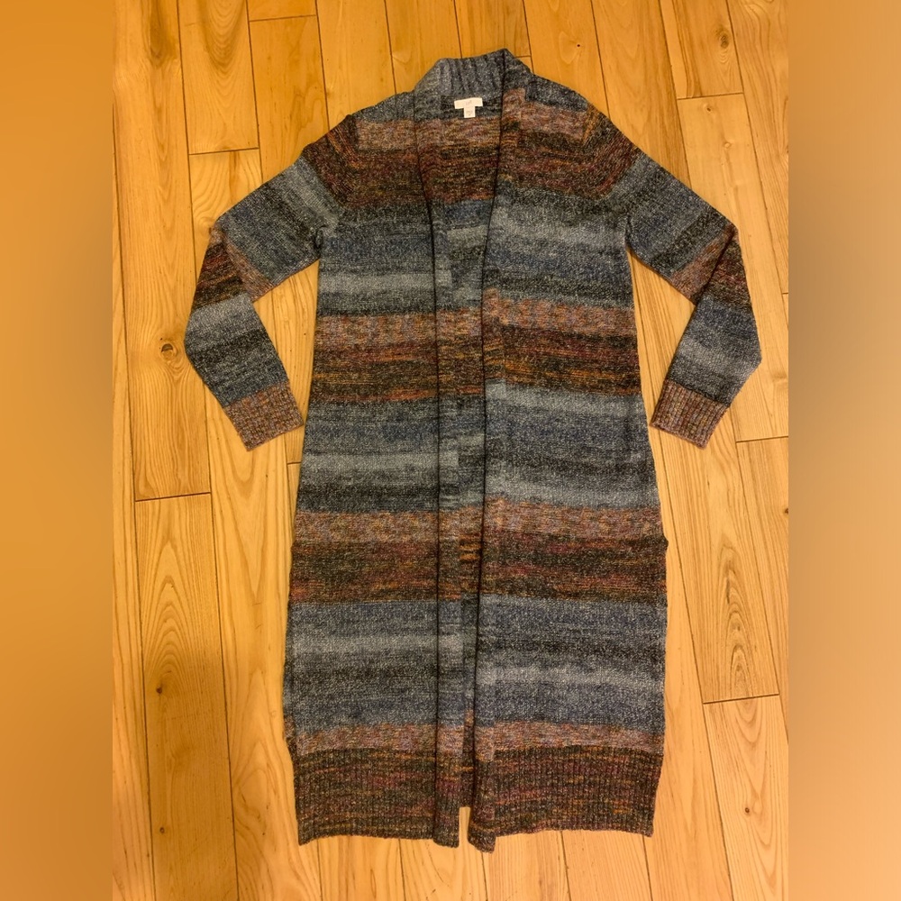 JJill Duster Long ombré cardigan! Excellent condition!